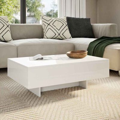 vidaXL Coffee Table High Gloss White, white vidaXL Coffee Table High Gloss White