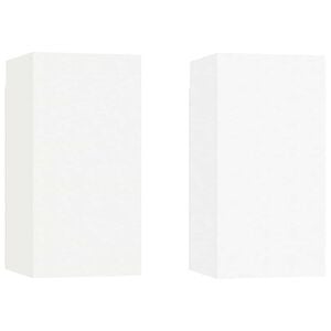 vidaXL TV Cabinets 2 pcs White 30.5x30x60 cm Engineered Wood