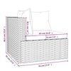 vidaXL 6 Piece Garden Lounge Set with Cushions Poly Rattan Grey