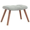 vidaXL Rocking Chair with a Stool Light Grey Velvet