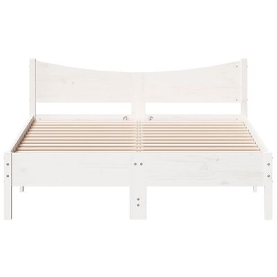 vidaXL Bed Frame White 140x200 cm Solid Wood Pine