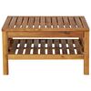 vidaXL 3 Piece Garden Lounge Set with Cream White Cushions Acacia Wood
