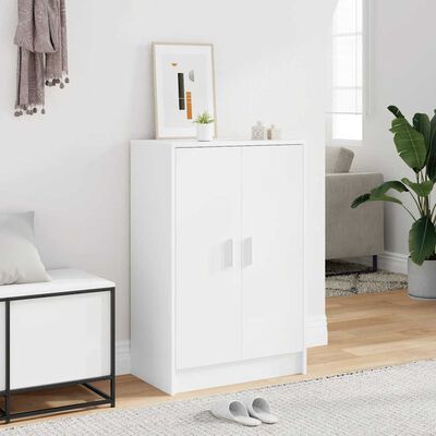 vidaXL Shoe Cabinet White 60x35x92 cm Engineered Wood, white vidaXL Shoe Cabinet White 60x35x92 cm Engineered Wood