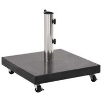 vidaXL Parasol Base Granite 30 kg Square Black, Black vidaXL Parasol Base Granite 30 kg Square Black
