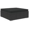 vidaXL 9 Piece Garden Lounge Set with Cushions Poly Rattan Black
