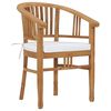vidaXL Garden Chairs with Cushions 2 pcs Solid Teak Wood