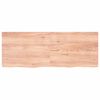 vidaXL Wall Shelf Light Brown 160x60x(2-4) cm Treated Solid Wood Oak