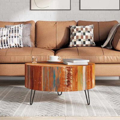 vidaXL Coffee Table Solid Reclaimed Wood Round,  vidaXL Coffee Table Solid Reclaimed Wood Round