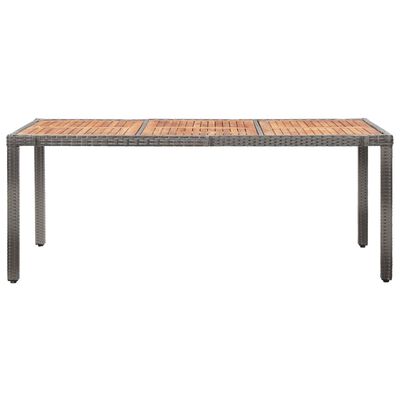vidaXL 9 Piece Outdoor Dining Set with Cushions Poly Rattan Grey, grey vidaXL 9 Piece Outdoor Dining Set with Cushions Poly Rattan Grey