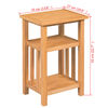 vidaXL End Table with Magazine Shelf 27x35x55 cm Solid Oak Wood
