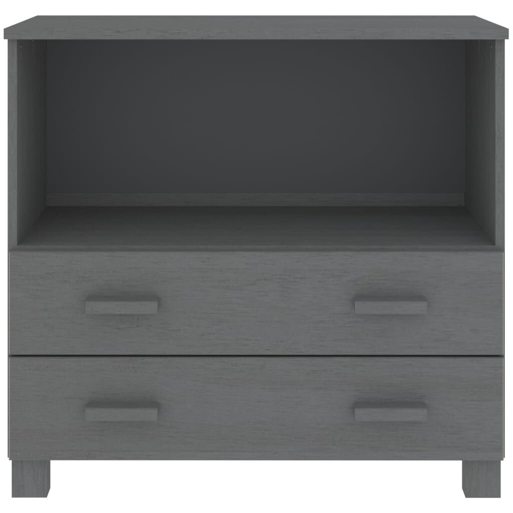 vidaXL Sideboard HAMAR Dark Grey 85x35x80 cm Solid Wood Pine