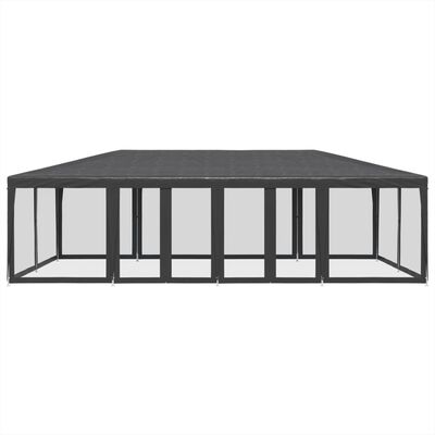 vidaXL Party Tent with 12 Mesh Sidewalls Anthracite 8x4 m HDPE, anthracite vidaXL Party Tent with 12 Mesh Sidewalls Anthracite 8x4 m HDPE