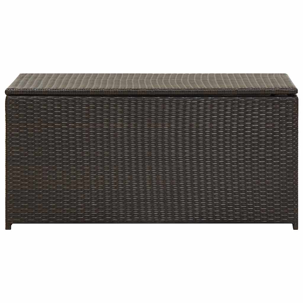vidaXL Garden Storage Box Poly Rattan 100x50x50 cm Brown