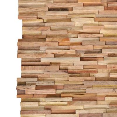 vidaXL 3D Wall Cladding Panels 10 pcs 1.08 m² Solid Teak Wood,  vidaXL 3D Wall Cladding Panels 10 pcs 1.08 m² Solid Teak Wood
