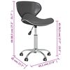 vidaXL Swivel Dining Chairs 6 pcs Grey Faux Leather