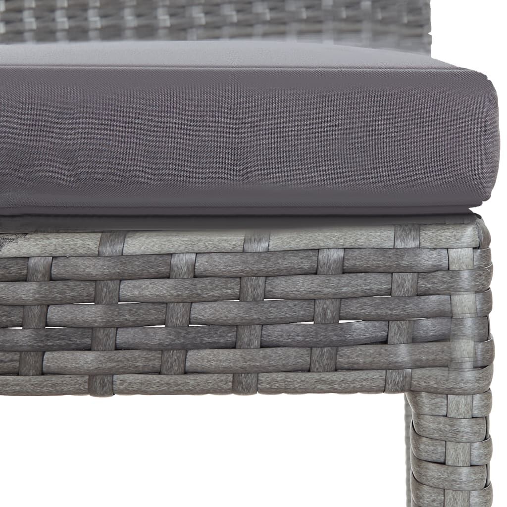 vidaXL 5 Piece Outdoor Bar Set Poly Rattan and Acacia Wood Grey