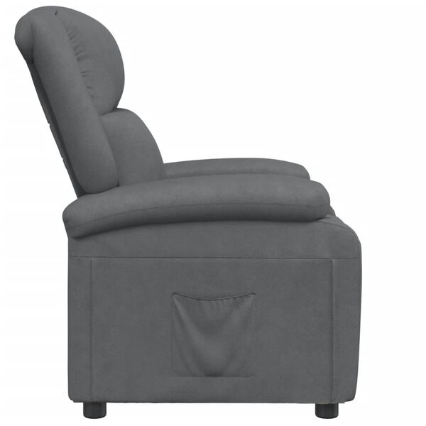 vidaXL Recliner Chair Grey Faux Leather