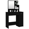vidaXL Dressing Table with Mirror Black 86.5x35x136 cm
