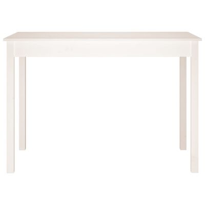vidaXL Dining Table White 110x55x75 cm Solid Wood Pine