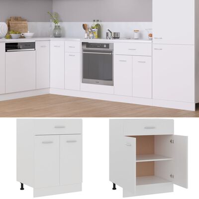 vidaXL Drawer Bottom Cabinet White 60x46x81.5 cm Engineered Wood, white vidaXL Drawer Bottom Cabinet White 60x46x81.5 cm Engineered Wood