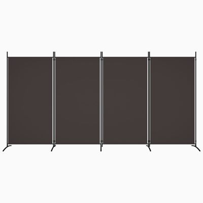 vidaXL 4-Panel Room Divider Brown 346x180 cm Fabric, brown vidaXL 4-Panel Room Divider Brown 346x180 cm Fabric