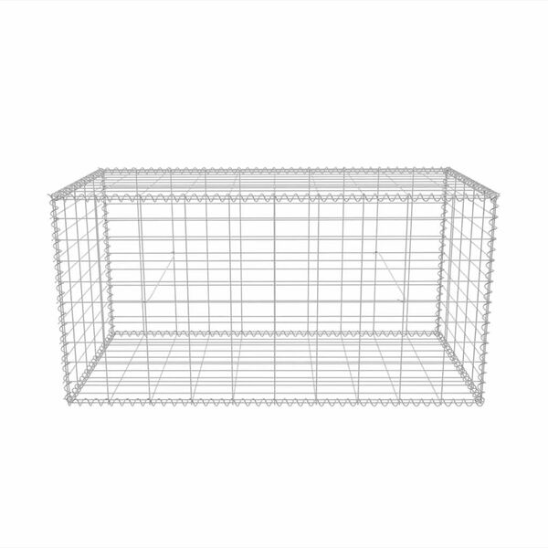 vidaXL Gabion Basket Galvanised Steel 100x50x50 cm