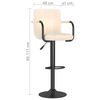 vidaXL Bar Stools 2 pcs Cream Fabric