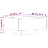 vidaXL Coffee Table High Gloss White 60x60x31.5 cm Engineered Wood
