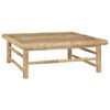 vidaXL 7 Piece Garden Lounge Set with Cream White Cushions Bamboo