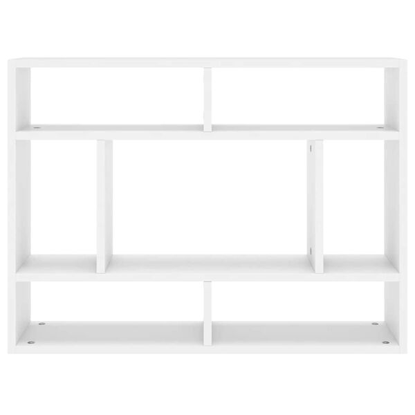 vidaXL Wall Shelf White 75x16x55 cm Engineered Wood