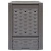 vidaXL Garden Composter Brown 60x60x83 cm 300 L Plastic Rattan