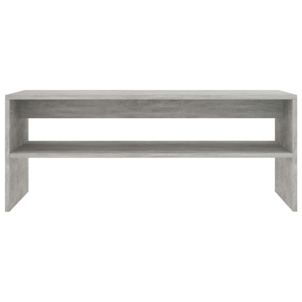 vidaXL Coffee Table Concrete Grey 100x40x40 cm Engineered Wood
