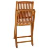 vidaXL Folding Outdoor Chairs 2 pcs Solid Acacia Wood