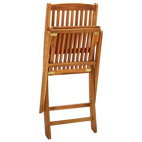 vidaXL Folding Outdoor Chairs 2 pcs Solid Acacia Wood