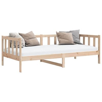 vidaXL Day Bed without Mattress Solid Wood Pine 90x200cm, natural vidaXL Day Bed without Mattress Solid Wood Pine 90x200cm