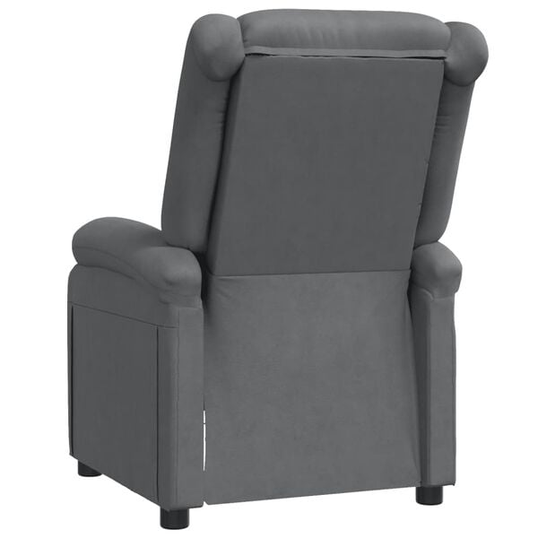 vidaXL Recliner Chair Grey Faux Leather