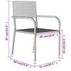 vidaXL 5 Piece Garden Dining Set Black