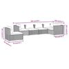 vidaXL 6 Piece Garden Lounge Set with Cushions Poly Rattan Grey