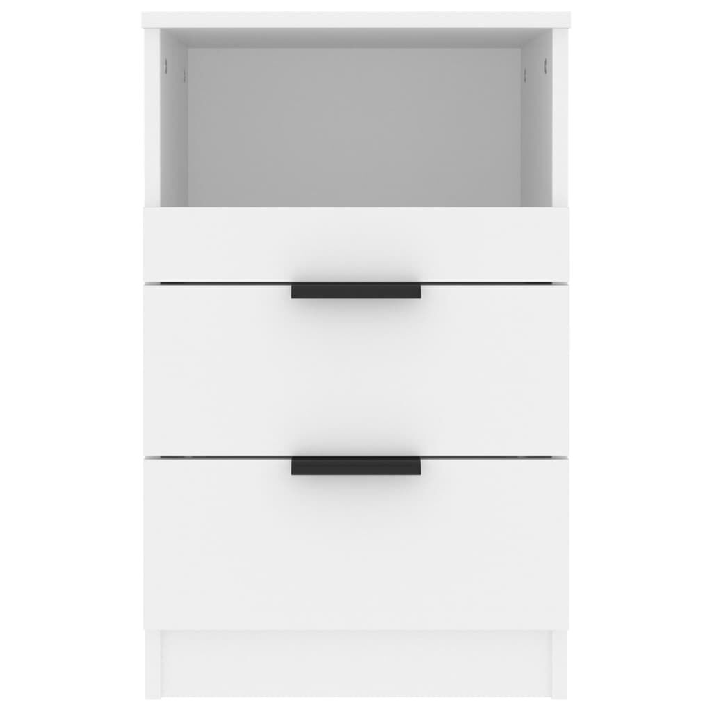 vidaXL Bedside Cabinet White Engineered Wood