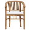 vidaXL Garden Chairs with Cushions 2 pcs Solid Teak Wood