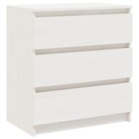 vidaXL Bedside Cabinet White 60x36x64 cm Solid Pinewood, white vidaXL Bedside Cabinet White 60x36x64 cm Solid Pinewood
