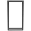 vidaXL Firewood Rack Matt Black 50x28x94 cm Steel