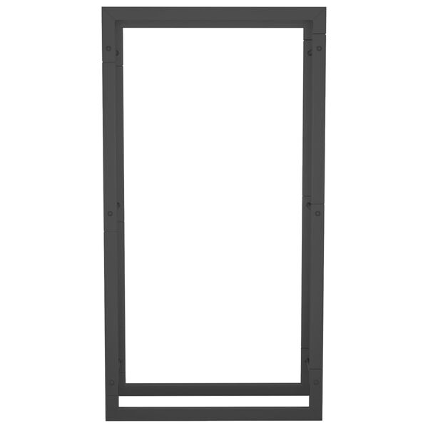 vidaXL Firewood Rack Matt Black 50x28x94 cm Steel