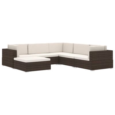 vidaXL Sectional Footrest 1 pc with Cushion Poly Rattan Grey, grey vidaXL Sectional Footrest 1 pc with Cushion Poly Rattan Grey