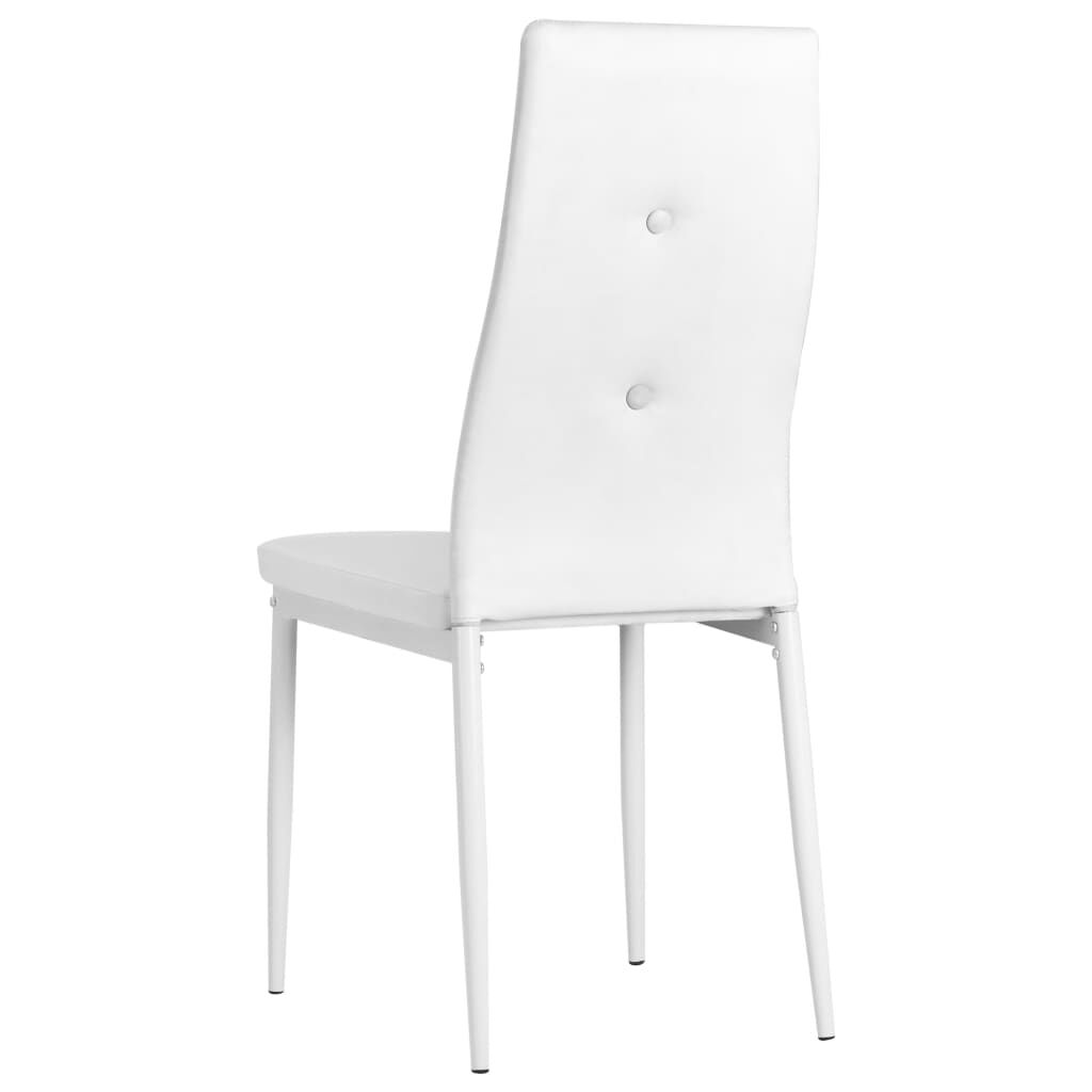 vidaXL Dining Chairs 6 pcs White Faux Leather