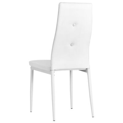 vidaXL Dining Chairs 6 pcs White Faux Leather