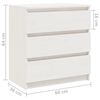 vidaXL Bedside Cabinet White 60x36x64 cm Solid Pinewood