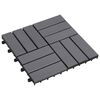 vidaXL Decking Tiles 10 pcs Grey Wash 30x30 cm Solid Acacia Wood