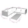 vidaXL 6 Piece Garden Lounge Set with Cushions Poly Rattan Dark Grey