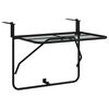 vidaXL Balcony Table Black 60x40 cm Steel